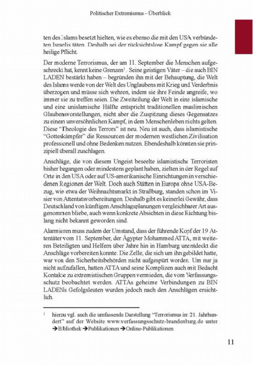 Seite 15 des Verfassungsschutzbericht 2001 Brandenburg