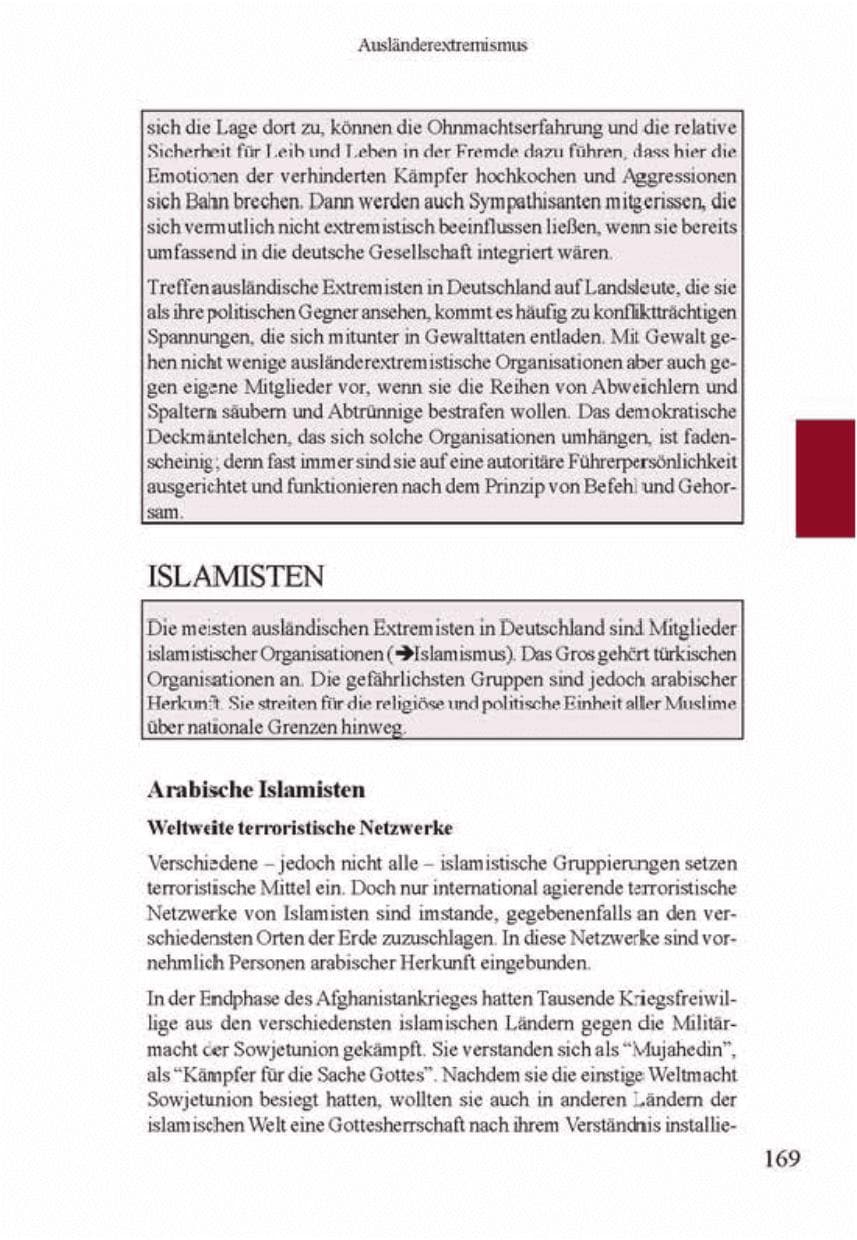 Seite 173 des Verfassungsschutzbericht 2001 Brandenburg