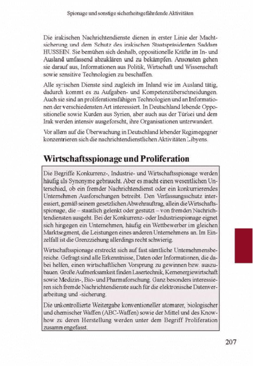 Seite 211 des Verfassungsschutzbericht 2001 Brandenburg