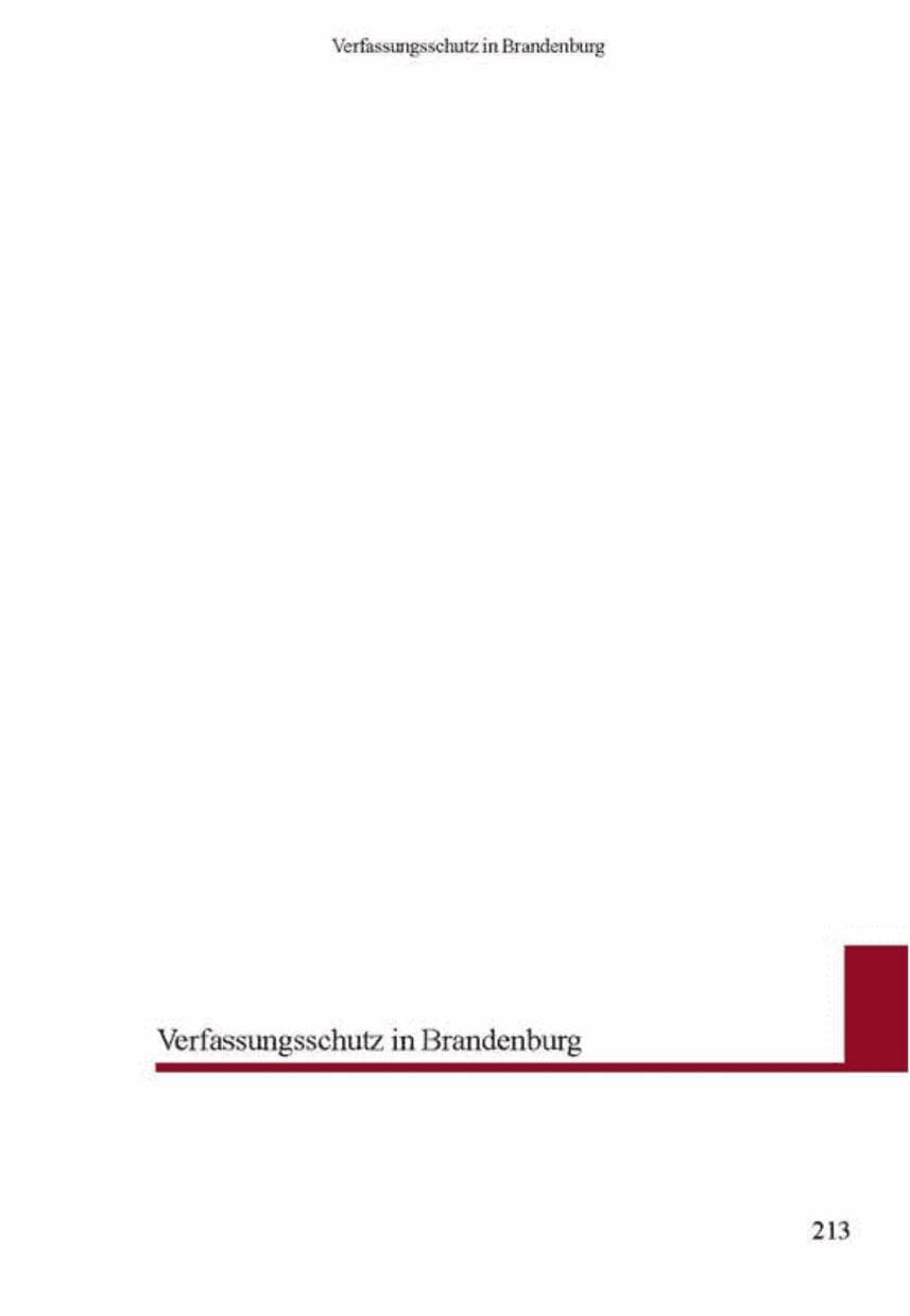 Seite 217 des Verfassungsschutzbericht 2001 Brandenburg