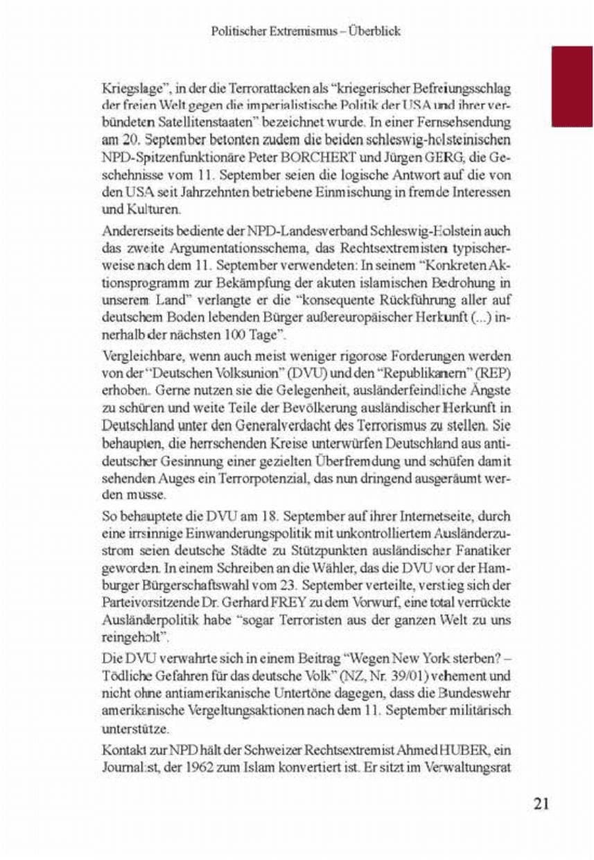Seite 25 des Verfassungsschutzbericht 2001 Brandenburg