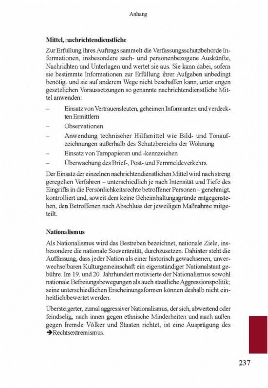 Seite 241 des Verfassungsschutzbericht 2001 Brandenburg