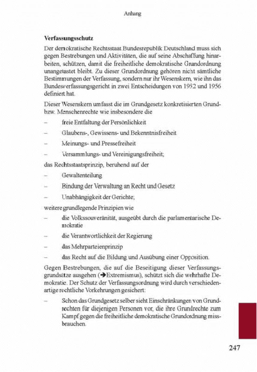Seite 251 des Verfassungsschutzbericht 2001 Brandenburg