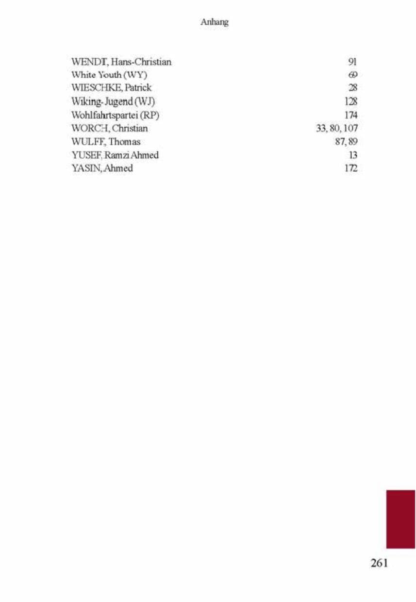 Seite 265 des Verfassungsschutzbericht 2001 Brandenburg