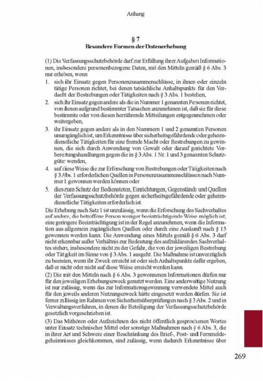 Seite 273 des Verfassungsschutzbericht 2001 Brandenburg