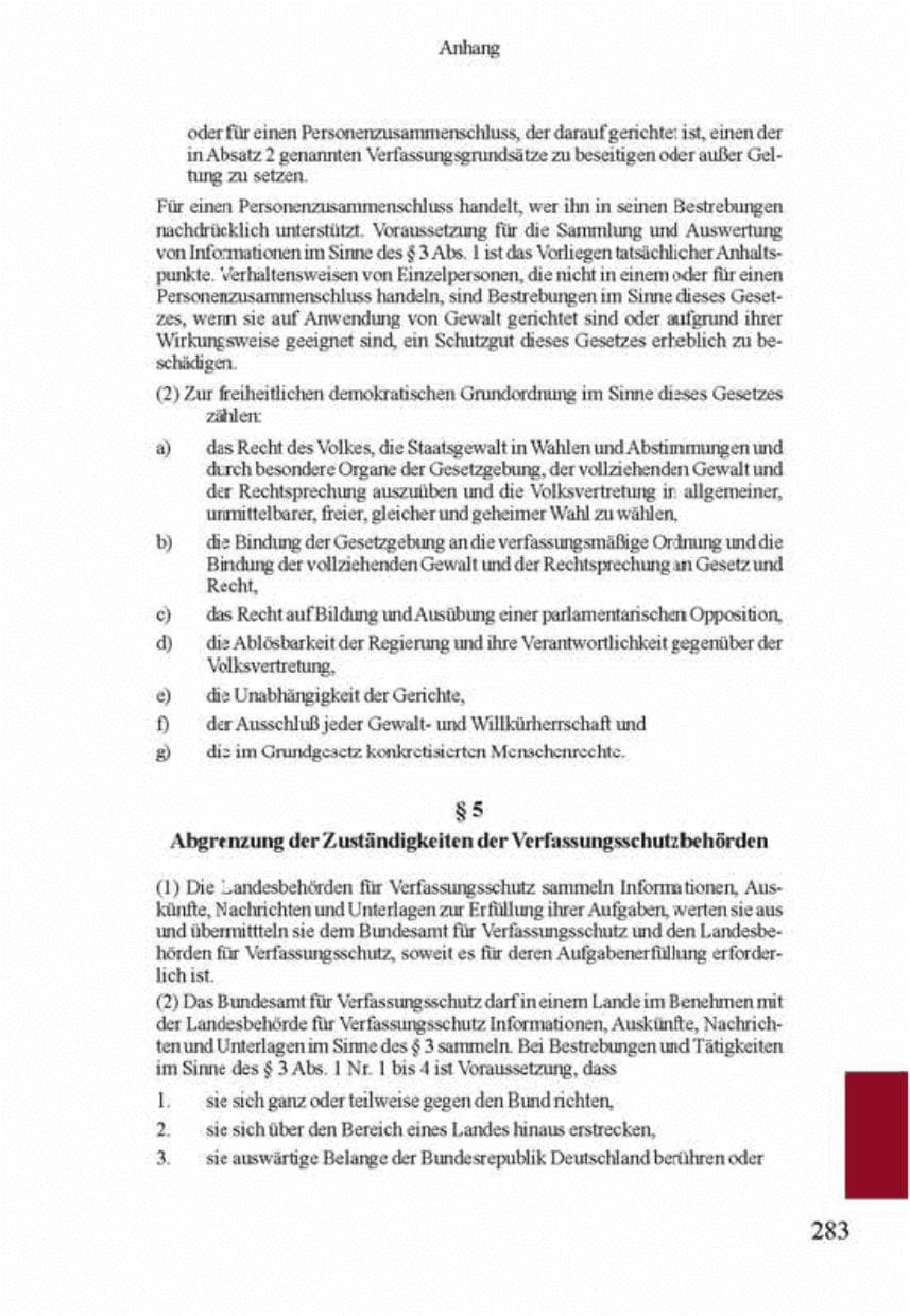 Seite 287 des Verfassungsschutzbericht 2001 Brandenburg