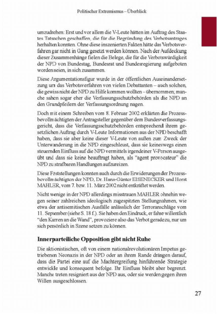 Seite 31 des Verfassungsschutzbericht 2001 Brandenburg