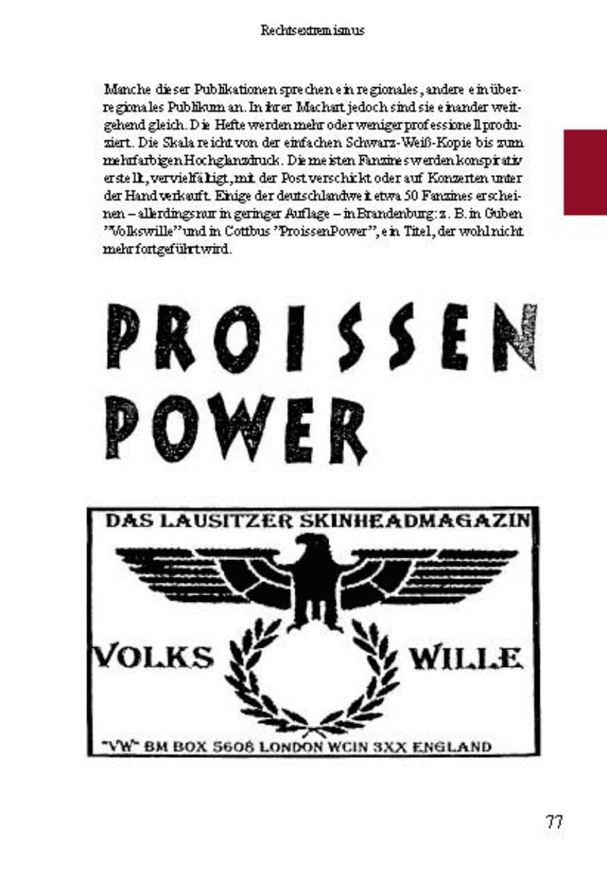 Seite 81 des Verfassungsschutzbericht 2001 Brandenburg