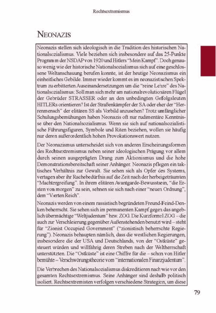 Seite 83 des Verfassungsschutzbericht 2001 Brandenburg