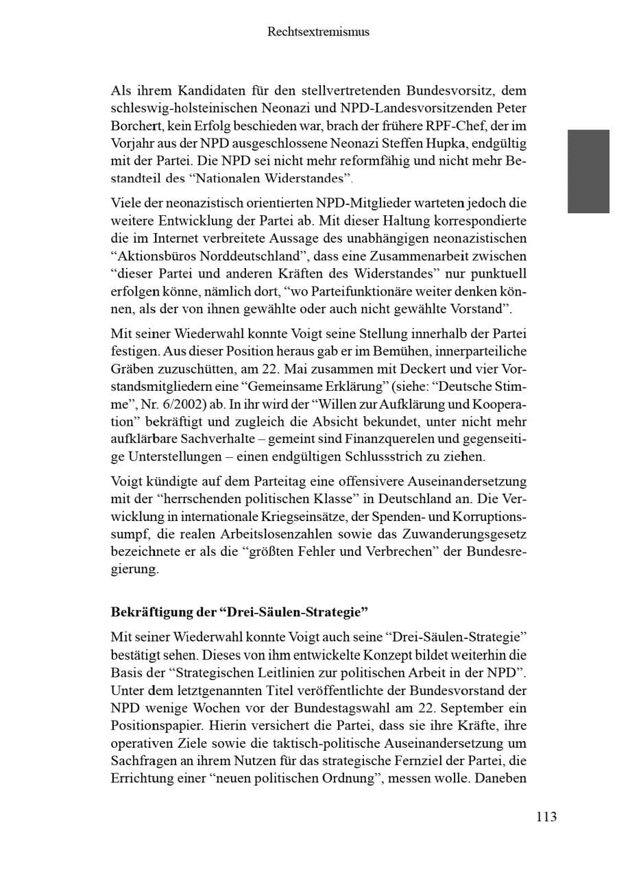 Seite 117 des Verfassungsschutzbericht 2002 Brandenburg