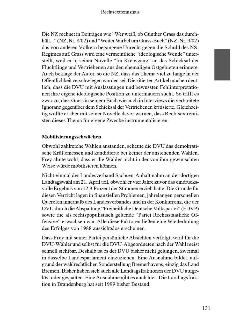 Seite 135 des Verfassungsschutzbericht 2002 Brandenburg
