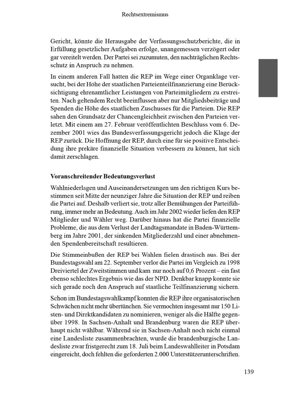 Seite 143 des Verfassungsschutzbericht 2002 Brandenburg
