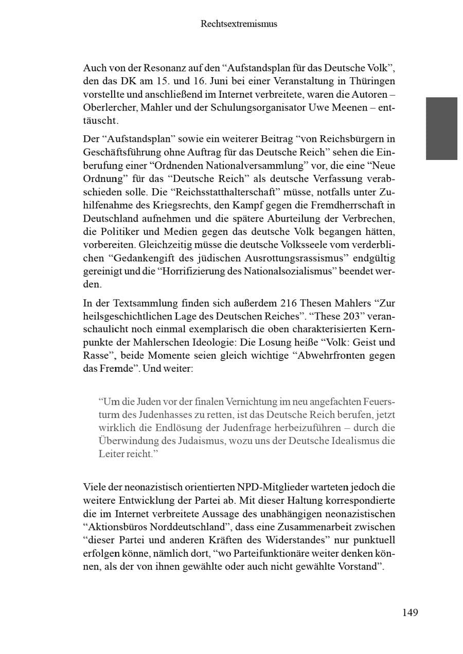 Seite 153 des Verfassungsschutzbericht 2002 Brandenburg