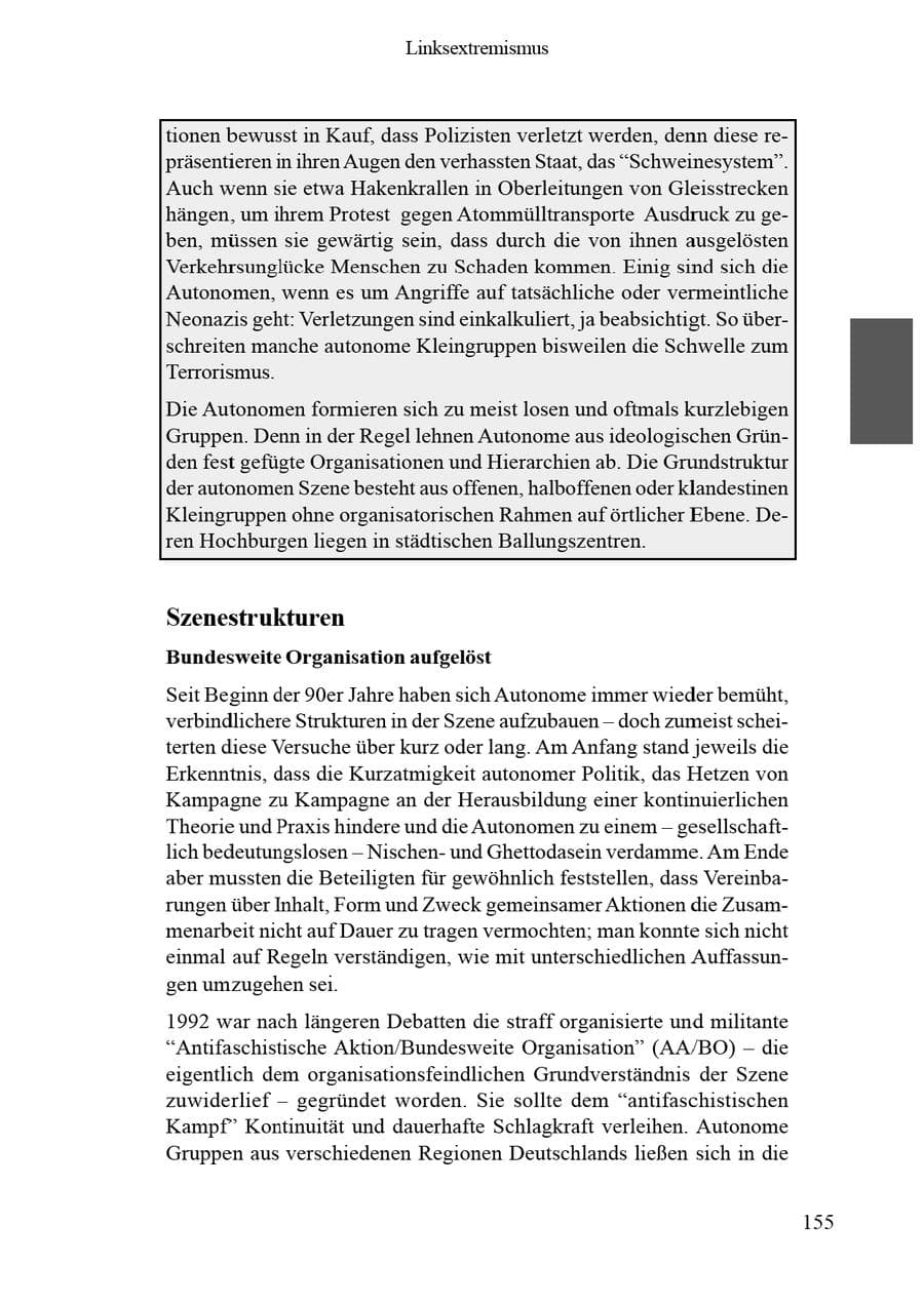 Seite 159 des Verfassungsschutzbericht 2002 Brandenburg