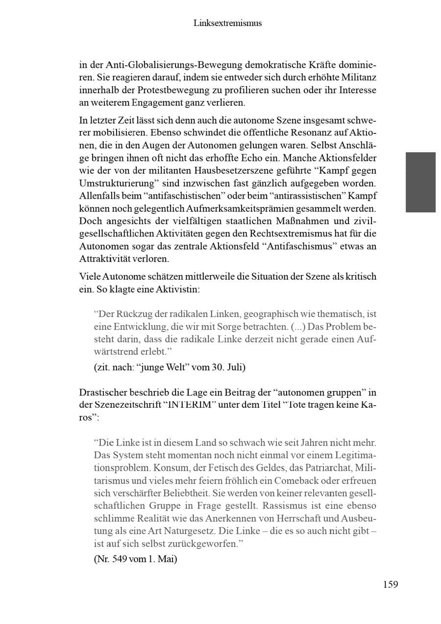 Seite 163 des Verfassungsschutzbericht 2002 Brandenburg