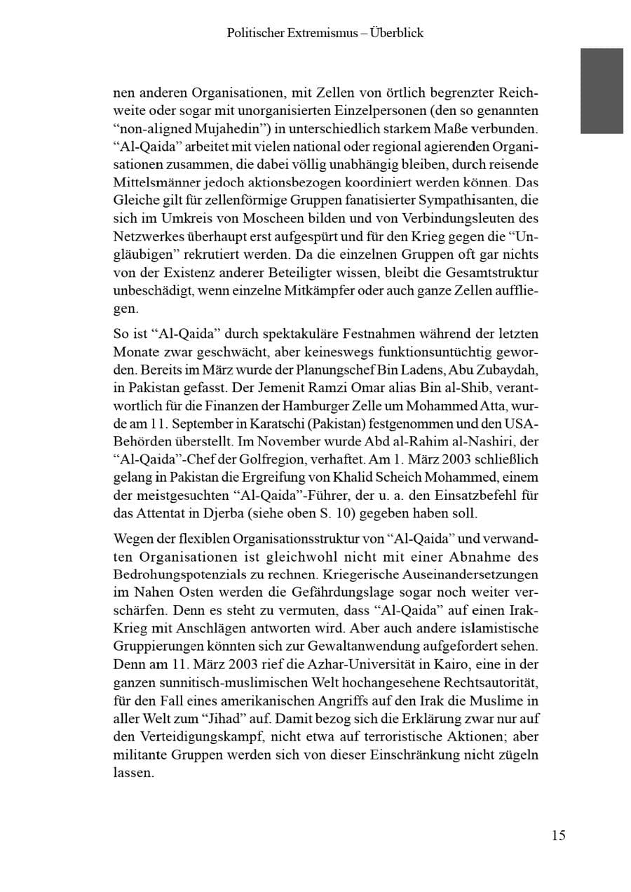 Seite 19 des Verfassungsschutzbericht 2002 Brandenburg