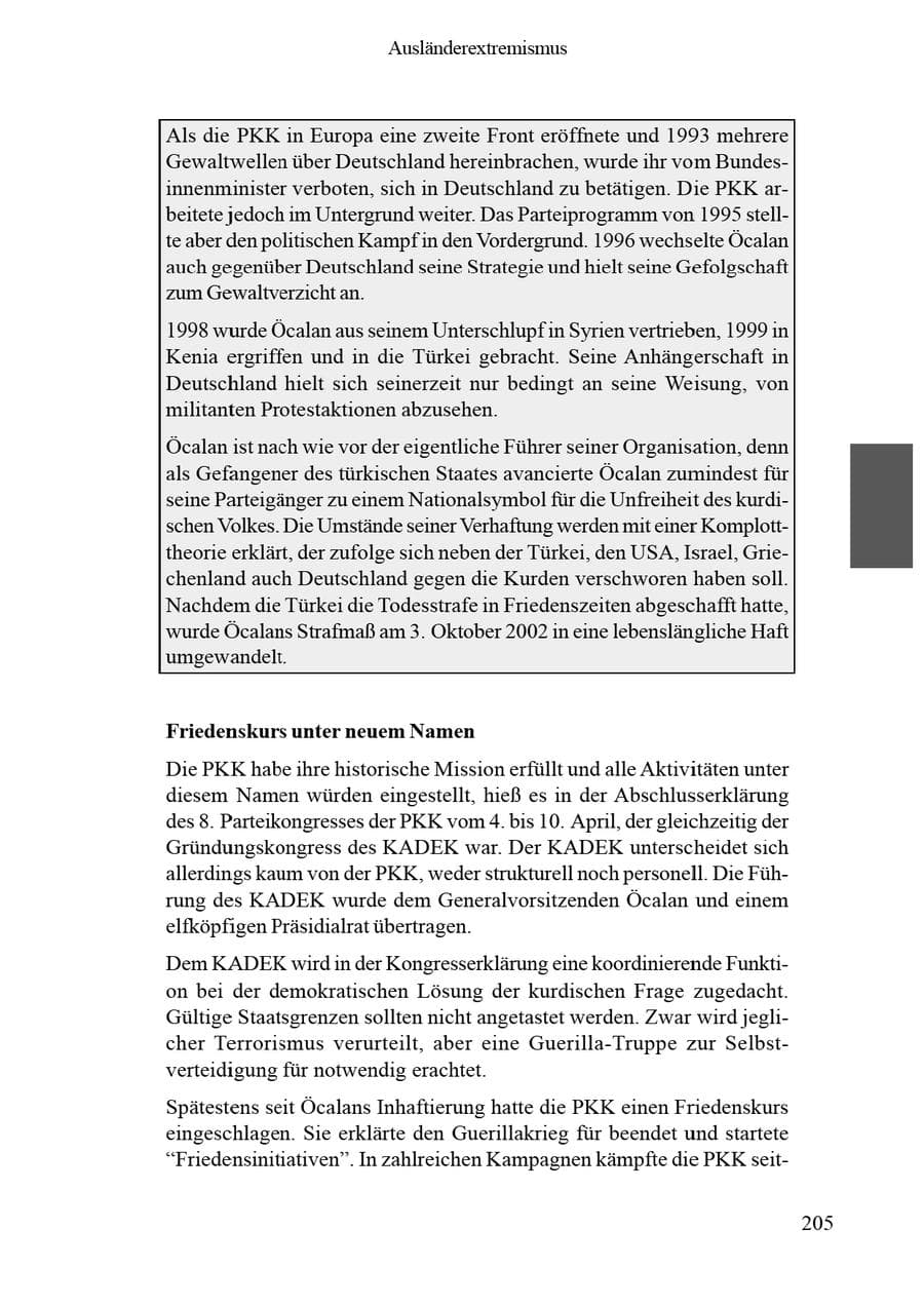 Seite 209 des Verfassungsschutzbericht 2002 Brandenburg