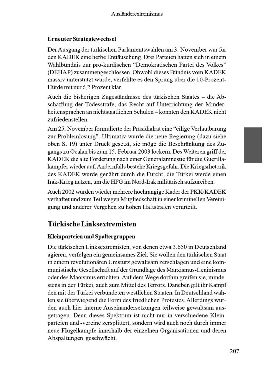 Seite 211 des Verfassungsschutzbericht 2002 Brandenburg