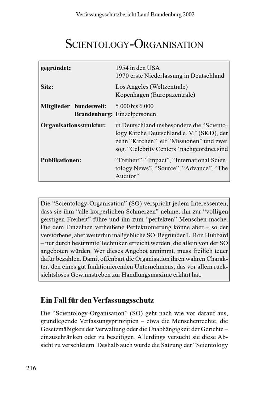 Seite 220 des Verfassungsschutzbericht 2002 Brandenburg