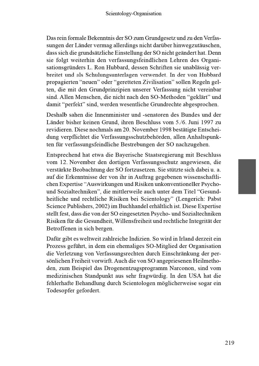 Seite 223 des Verfassungsschutzbericht 2002 Brandenburg