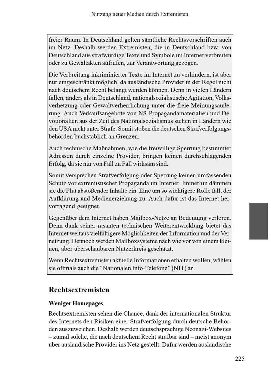 Seite 229 des Verfassungsschutzbericht 2002 Brandenburg