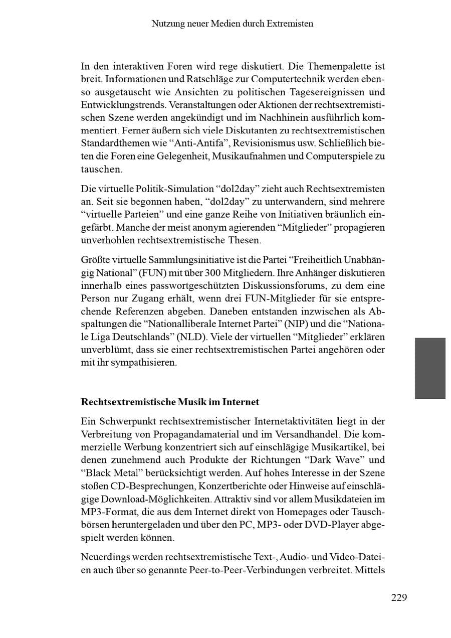 Seite 233 des Verfassungsschutzbericht 2002 Brandenburg