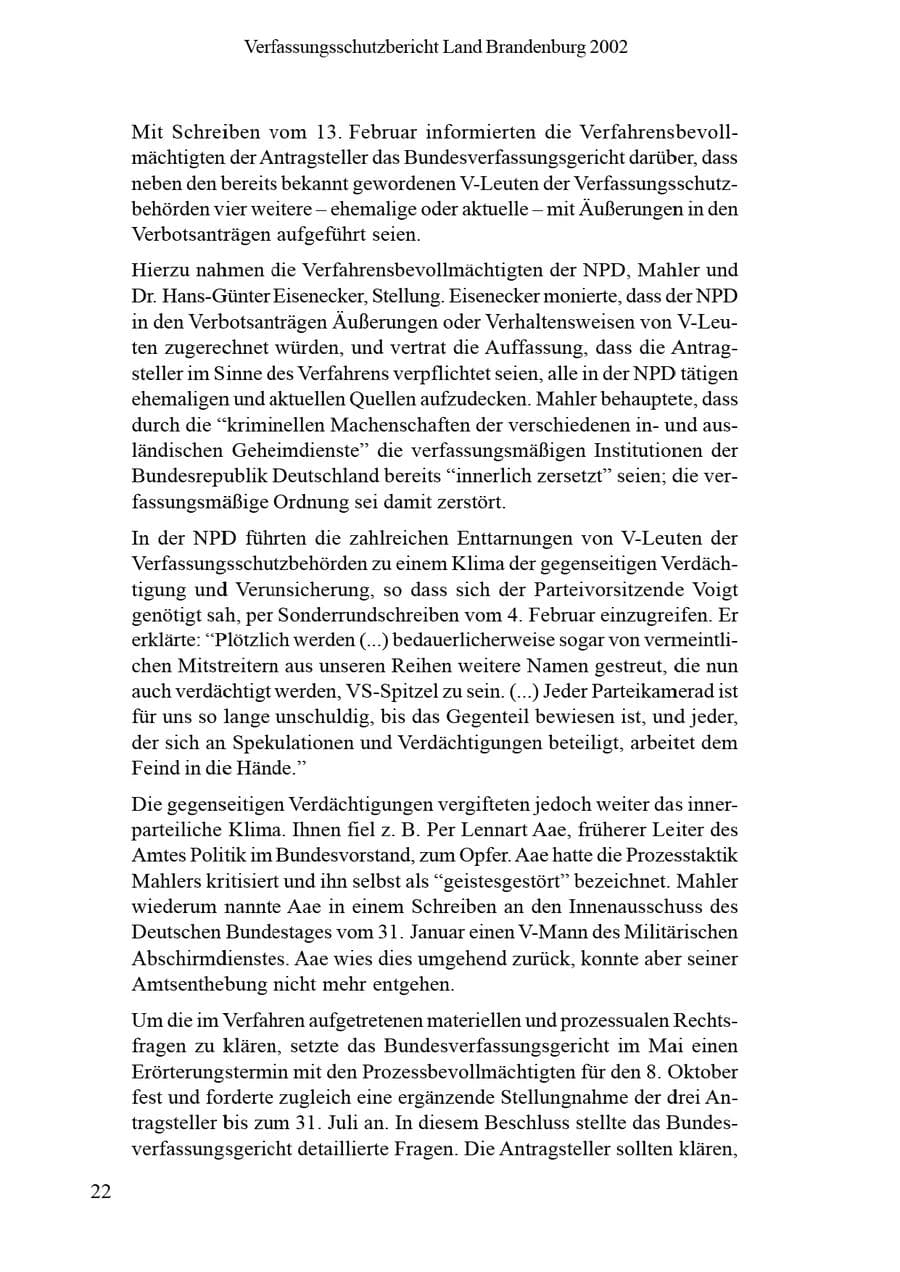 Seite 26 des Verfassungsschutzbericht 2002 Brandenburg