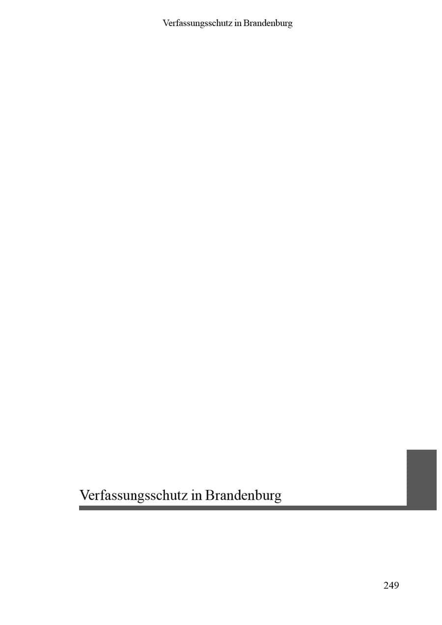Seite 253 des Verfassungsschutzbericht 2002 Brandenburg
