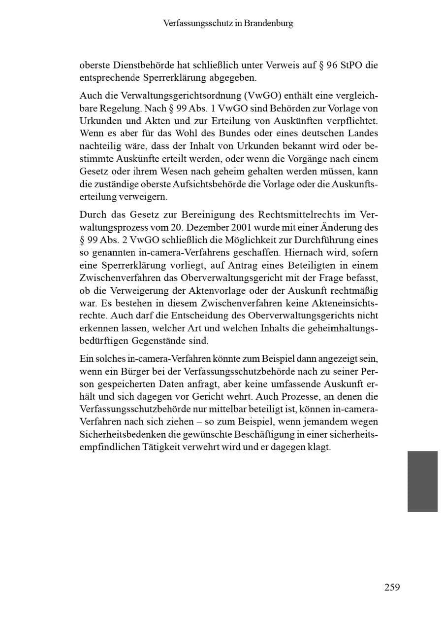 Seite 263 des Verfassungsschutzbericht 2002 Brandenburg