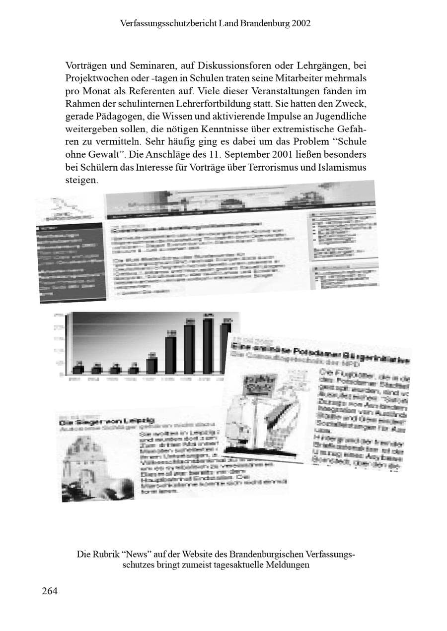 Seite 268 des Verfassungsschutzbericht 2002 Brandenburg