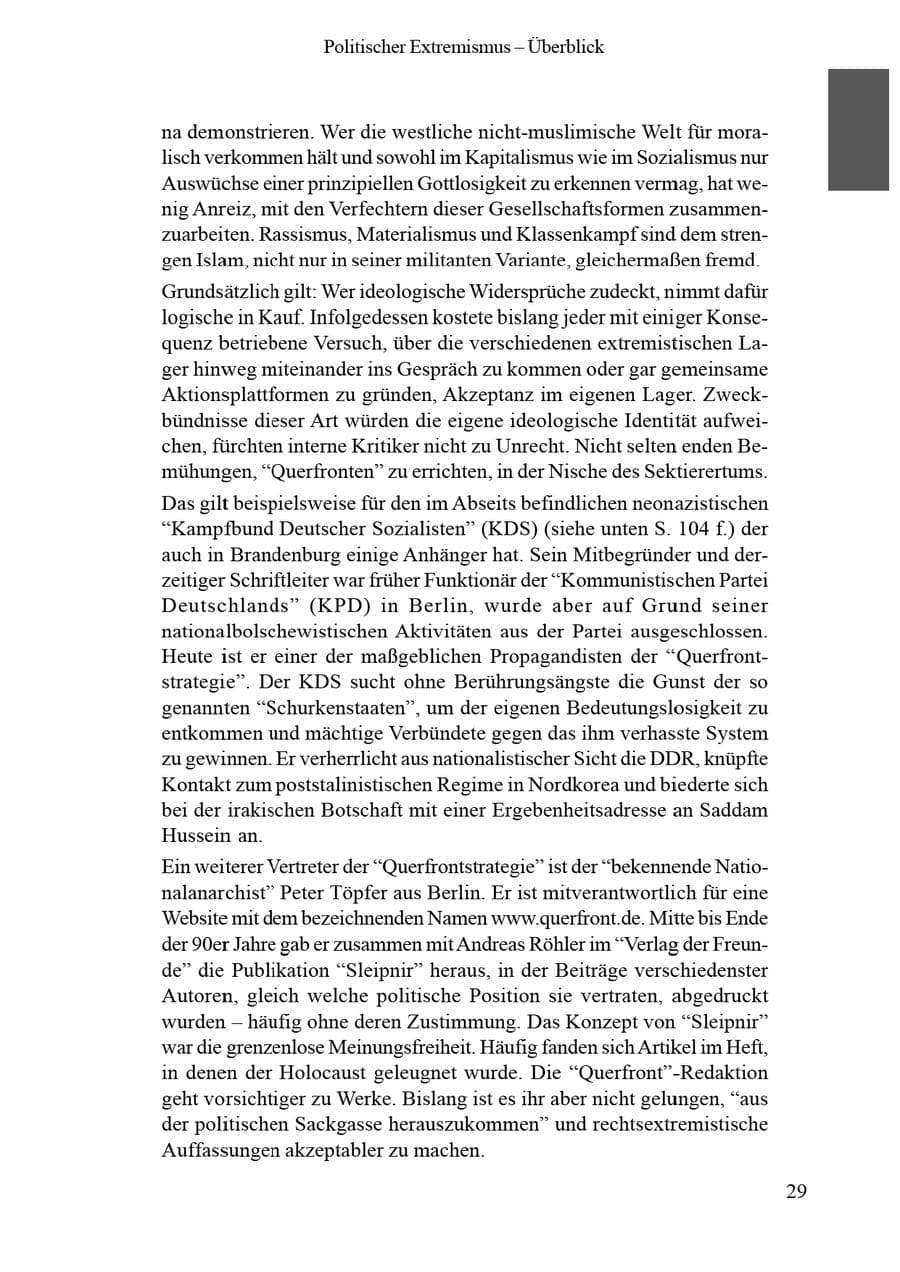 Seite 33 des Verfassungsschutzbericht 2002 Brandenburg