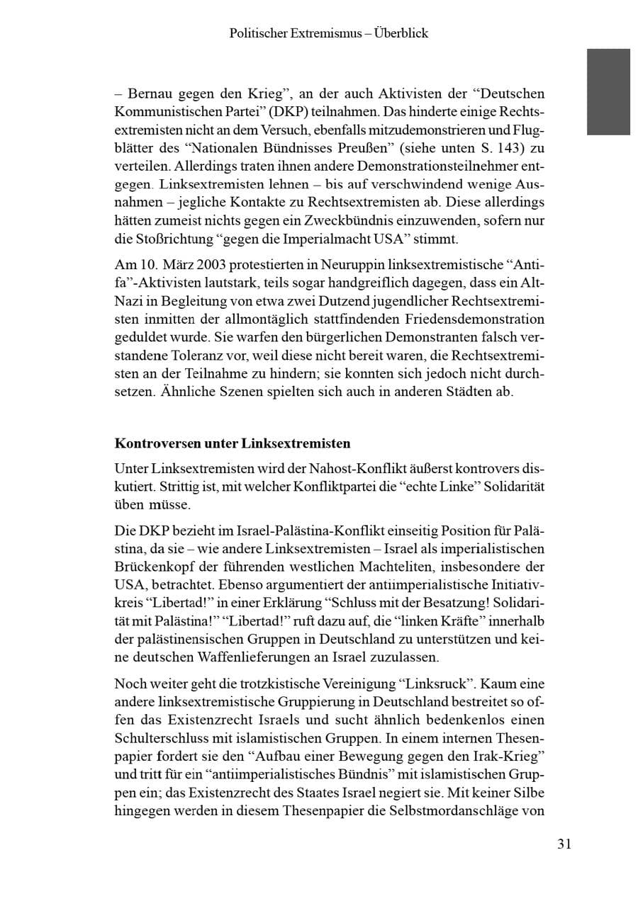 Seite 35 des Verfassungsschutzbericht 2002 Brandenburg