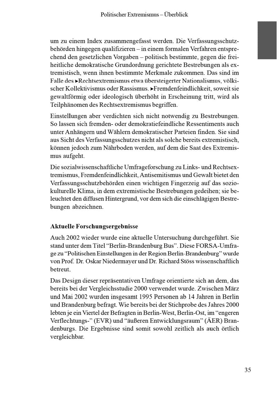 Seite 39 des Verfassungsschutzbericht 2002 Brandenburg