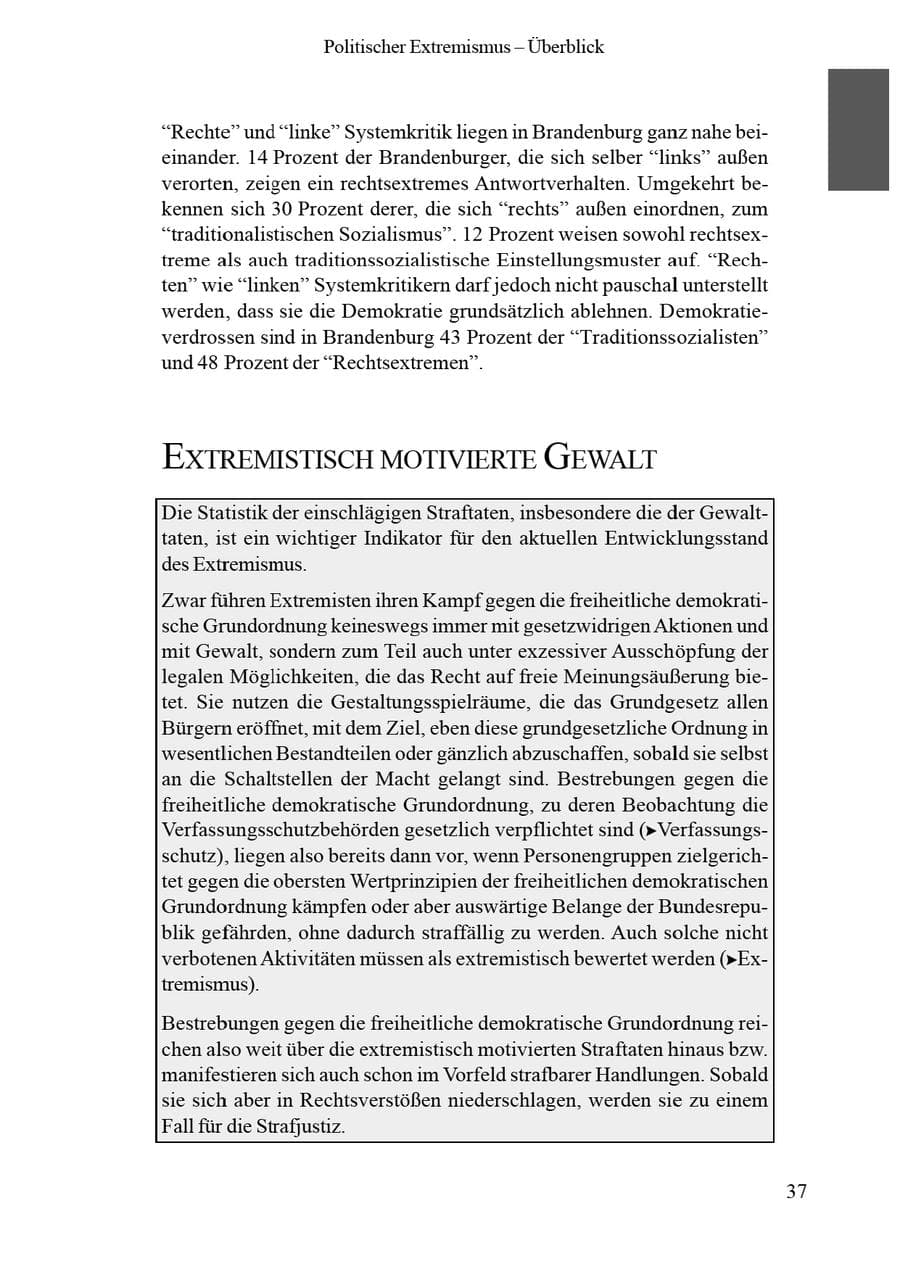 Seite 41 des Verfassungsschutzbericht 2002 Brandenburg