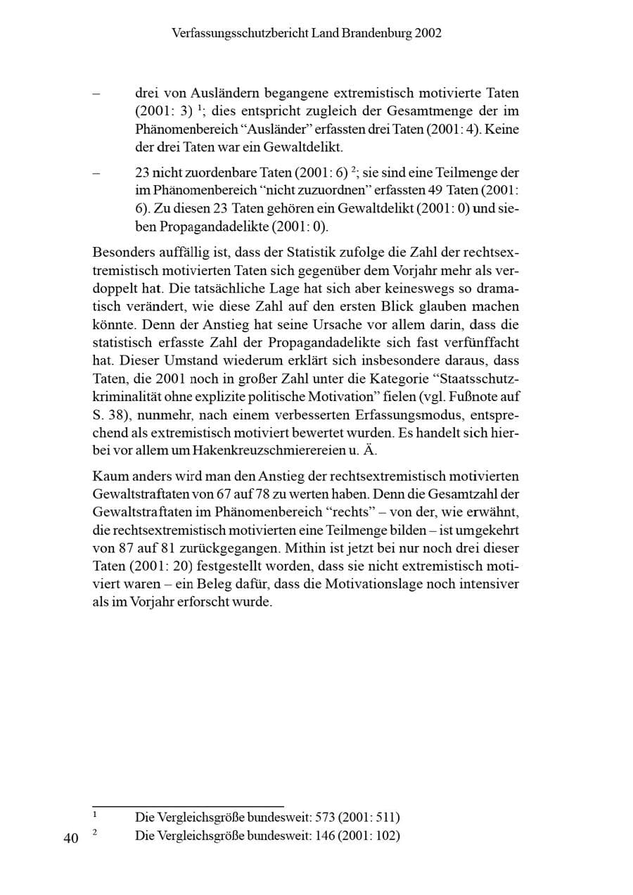 Seite 44 des Verfassungsschutzbericht 2002 Brandenburg