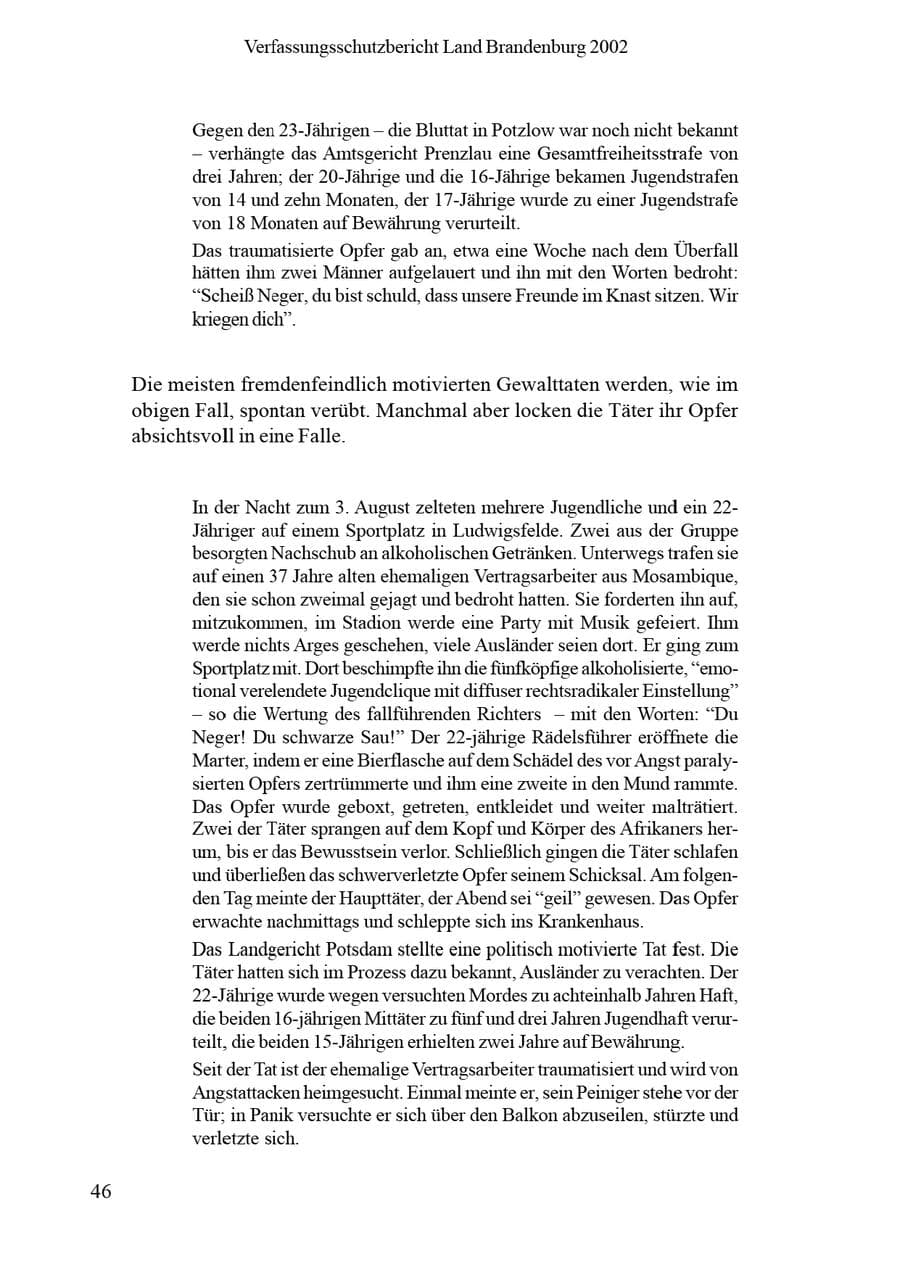 Seite 50 des Verfassungsschutzbericht 2002 Brandenburg