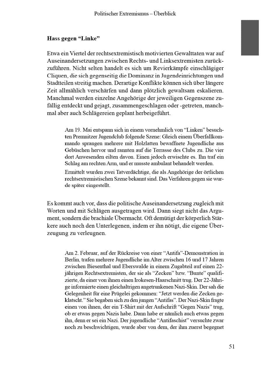 Seite 55 des Verfassungsschutzbericht 2002 Brandenburg