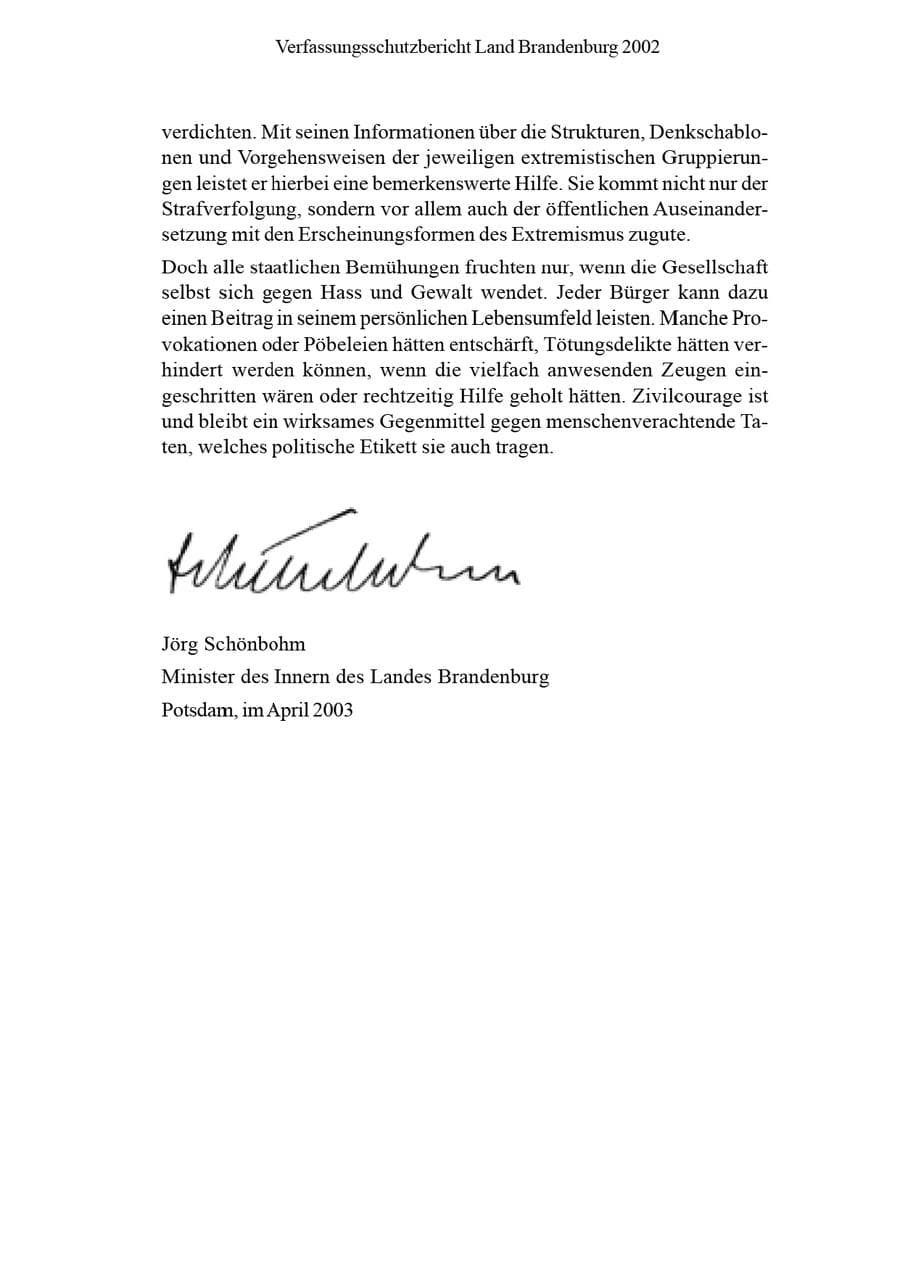 Seite 7 des Verfassungsschutzbericht 2002 Brandenburg