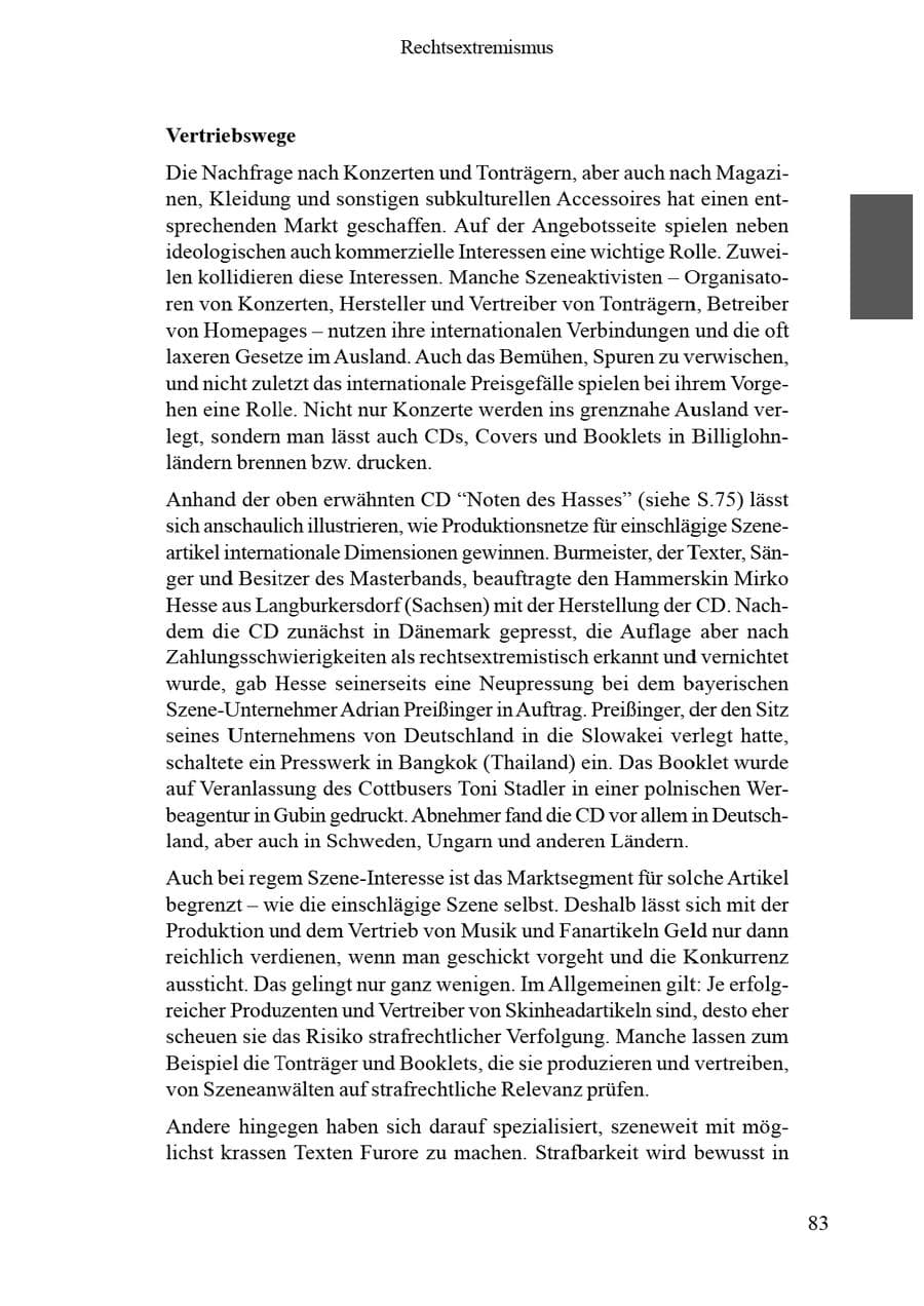 Seite 87 des Verfassungsschutzbericht 2002 Brandenburg