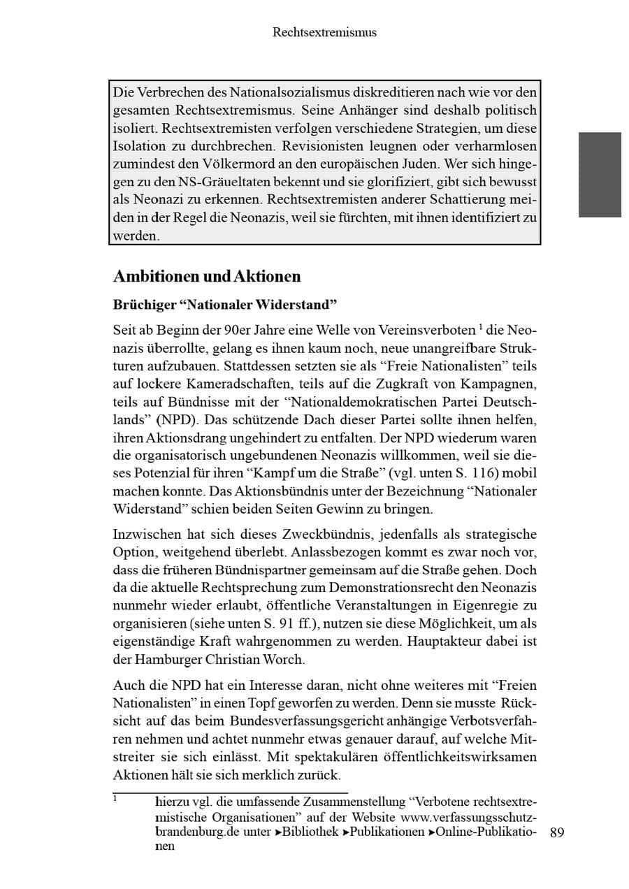 Seite 93 des Verfassungsschutzbericht 2002 Brandenburg