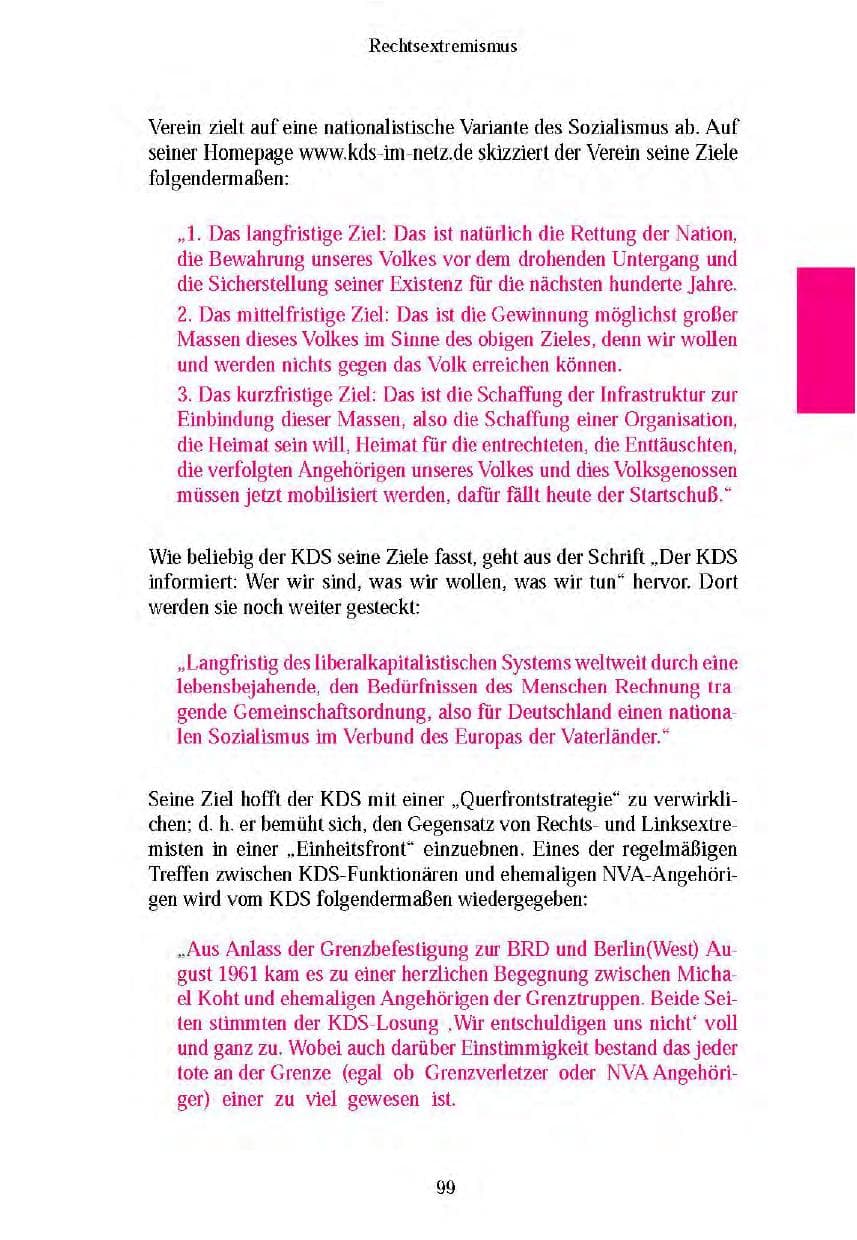 Seite 101 des Verfassungsschutzbericht 2003 Brandenburg
