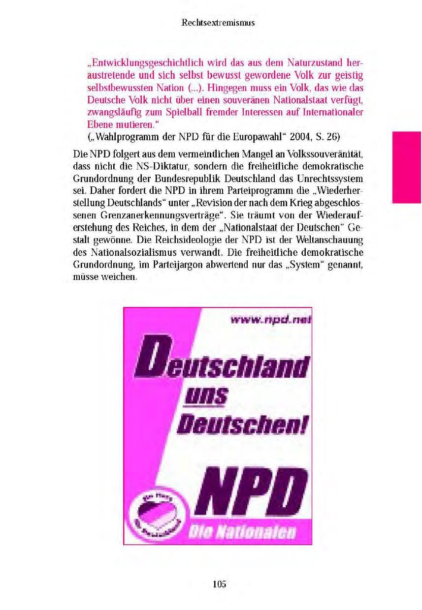 Seite 107 des Verfassungsschutzbericht 2003 Brandenburg