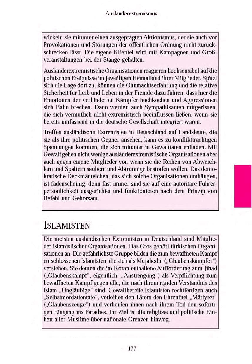 Seite 177 des Verfassungsschutzbericht 2003 Brandenburg