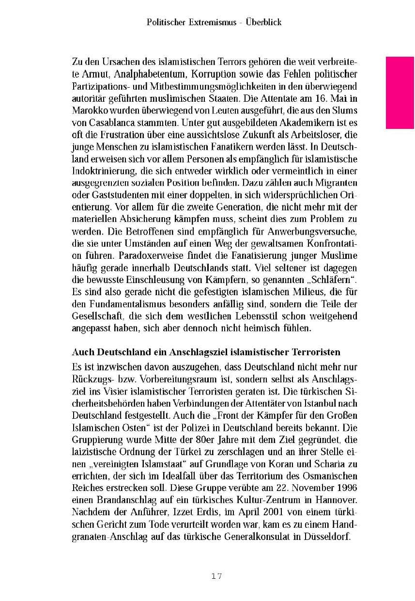 Seite 20 des Verfassungsschutzbericht 2003 Brandenburg
