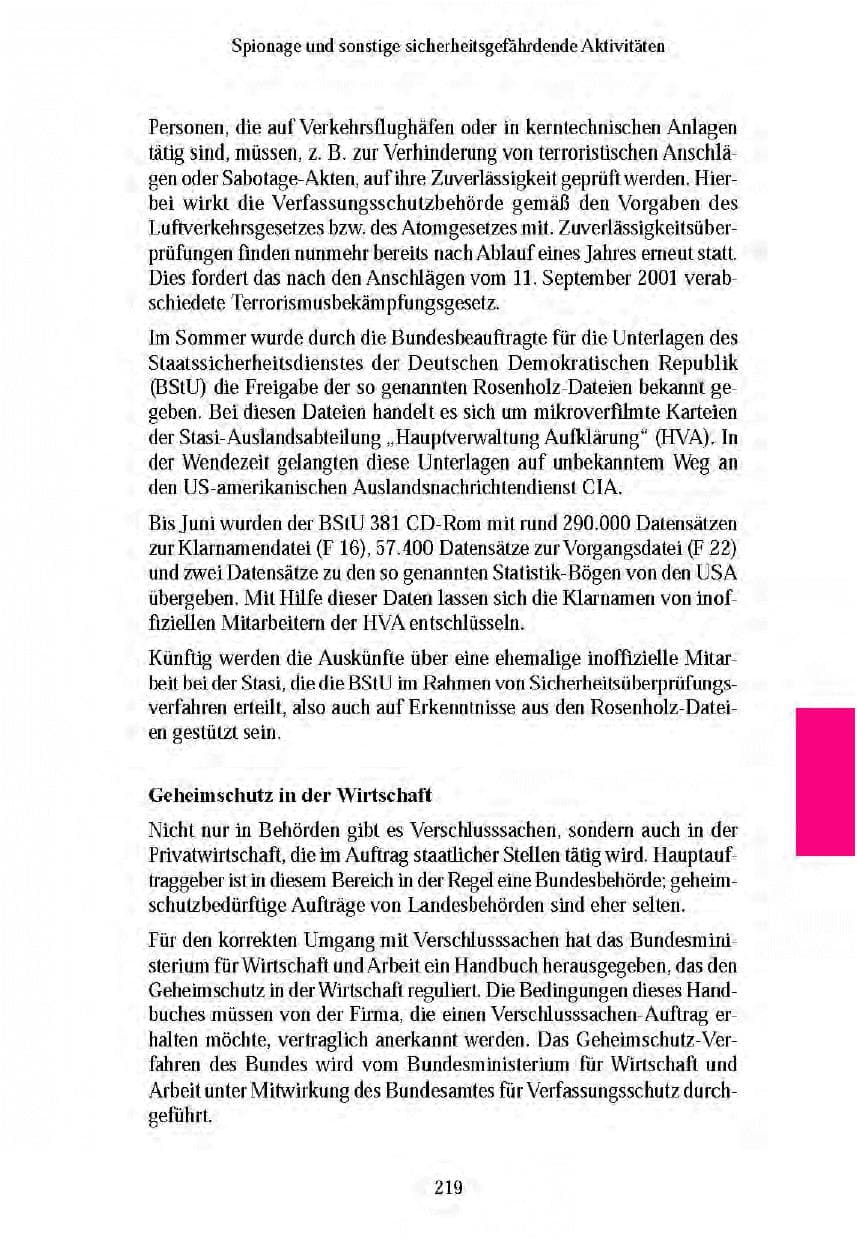 Seite 218 des Verfassungsschutzbericht 2003 Brandenburg