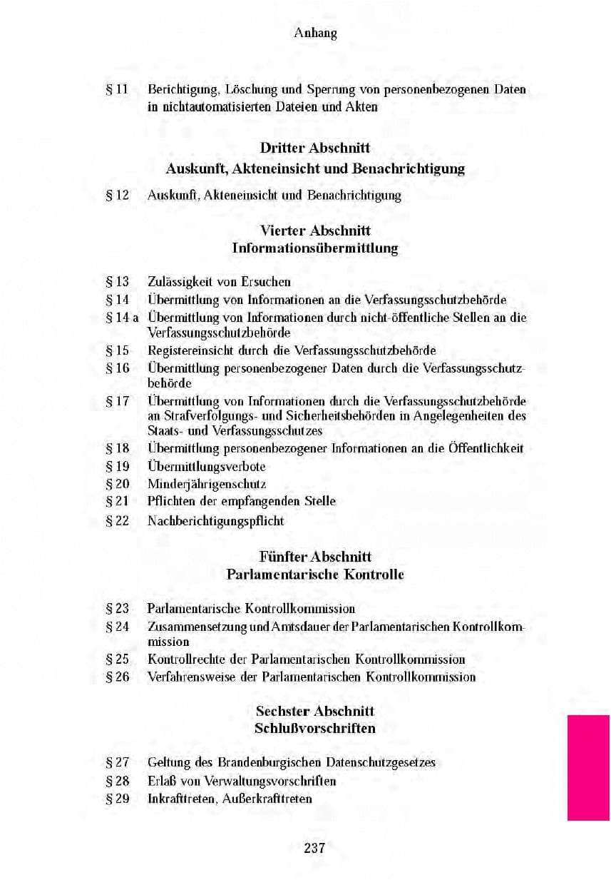 Seite 234 des Verfassungsschutzbericht 2003 Brandenburg