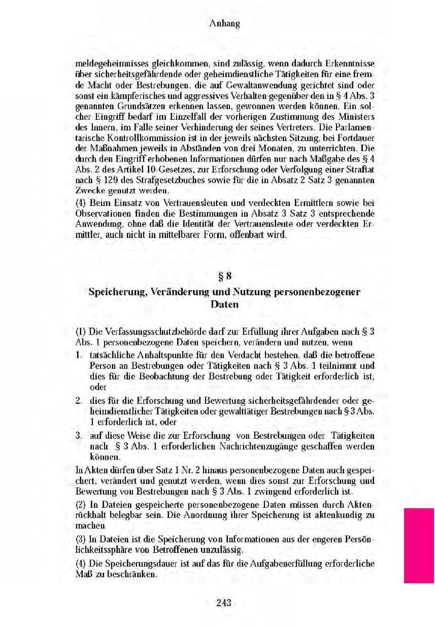 Seite 240 des Verfassungsschutzbericht 2003 Brandenburg