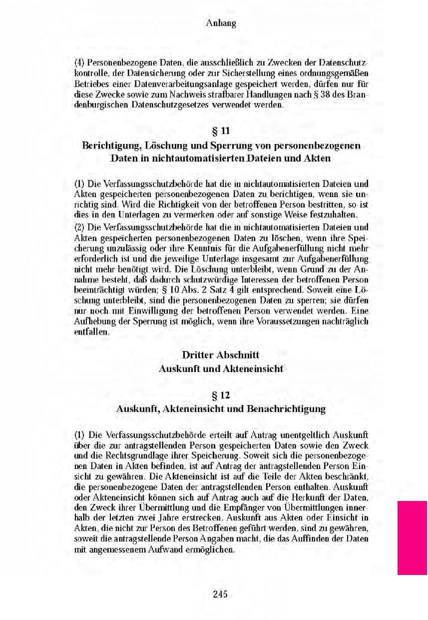 Seite 242 des Verfassungsschutzbericht 2003 Brandenburg