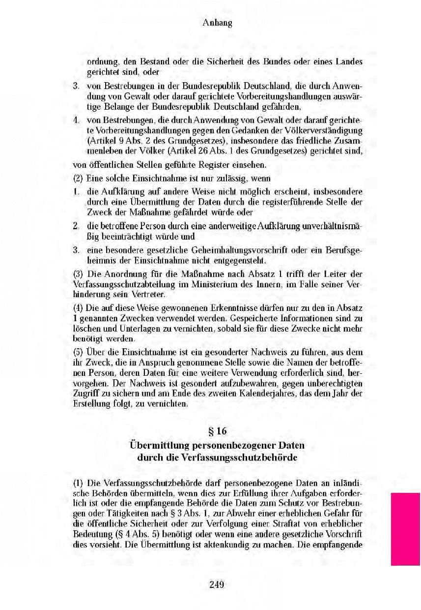 Seite 246 des Verfassungsschutzbericht 2003 Brandenburg