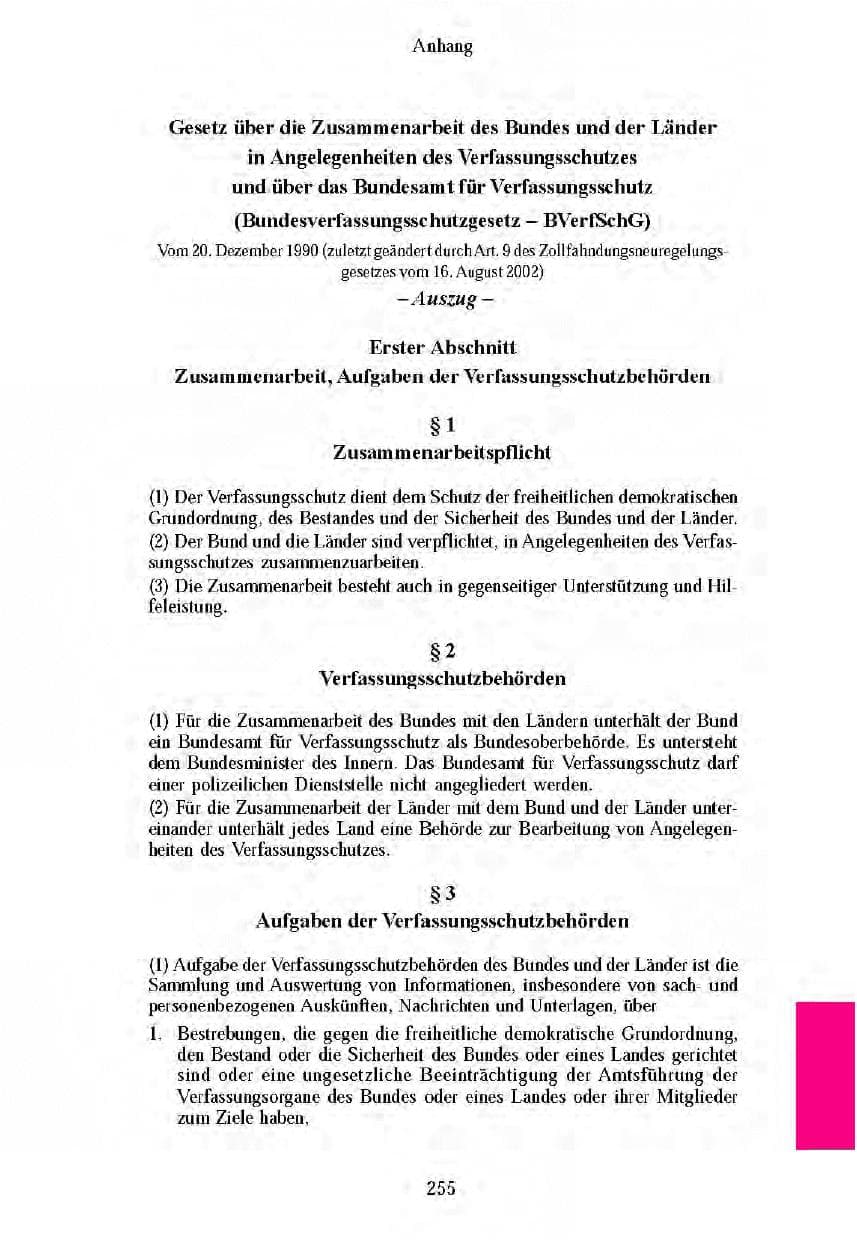 Seite 252 des Verfassungsschutzbericht 2003 Brandenburg
